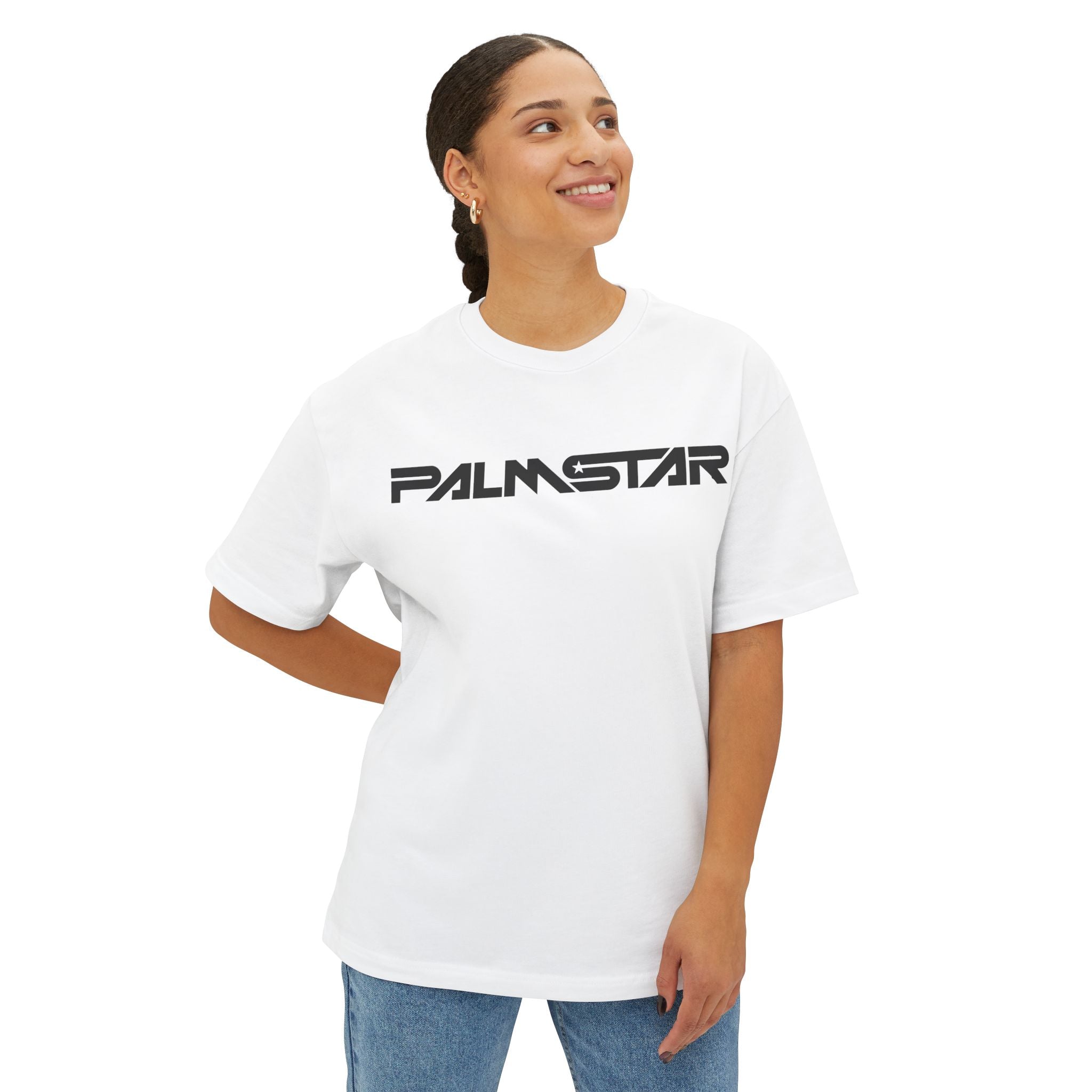 Unisex Oversized Boxy Tee (Palm Star)