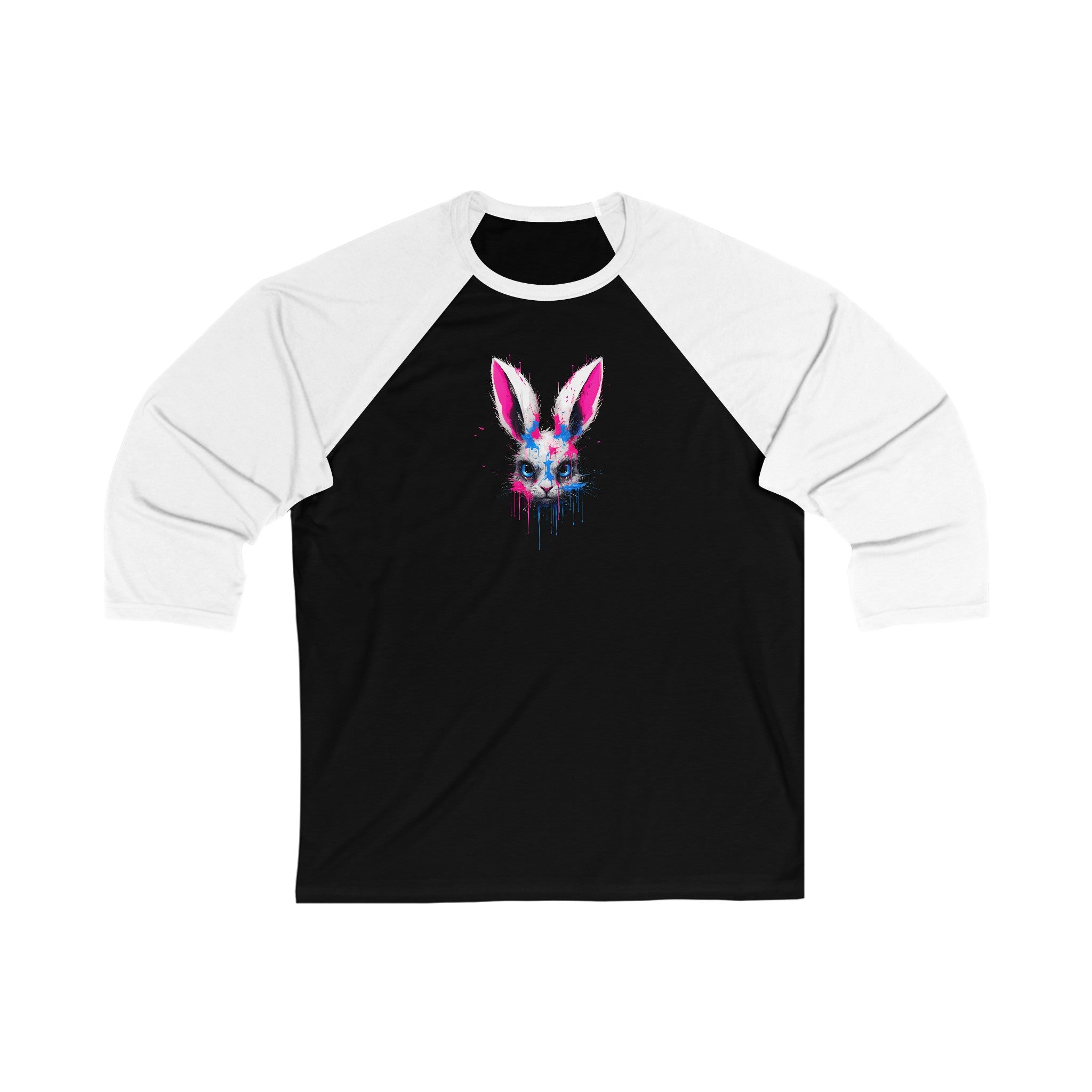 Unisex 3\4 Sleeve Baseball Tee (Bunny)